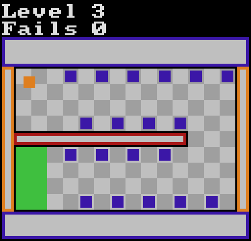 Level three rendered with different decor boxes outlined in different colors